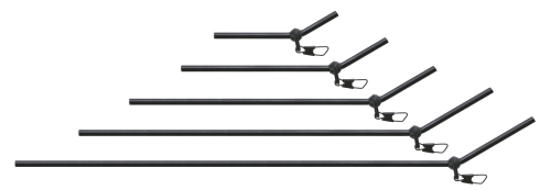 Průjezd lomený (hokejka) 15 cm s karabinou - bal.10ks