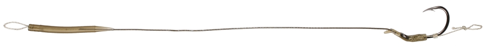 Návazec - ztužený CARP LEADER "UNIVERSAL RIG" Model 1 23 cm / 25 lbs - háček vel. 2 - 2ks