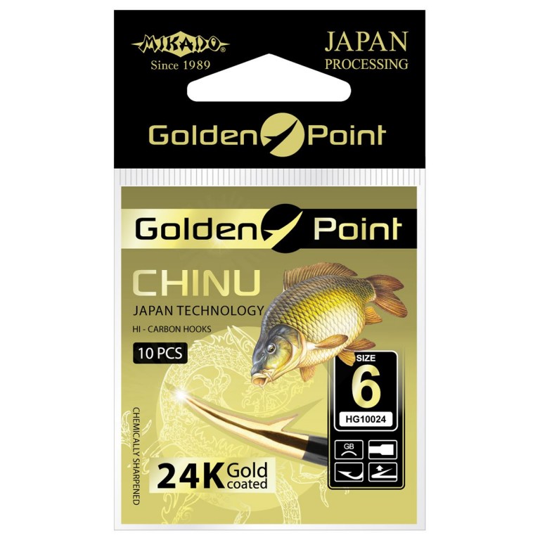Háčky GOLDEN POINT - CHINU 10 GB Lopatka - 10 ks