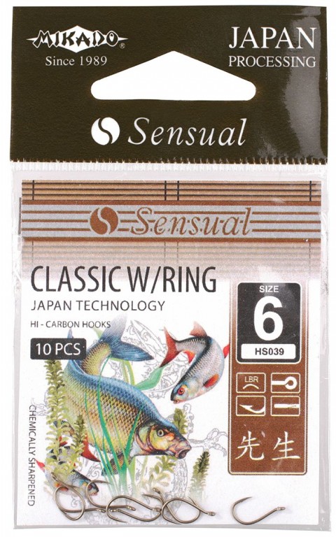 Háčky SENSUAL - CLASSIC vel. 8 LBR očko - 10 ks