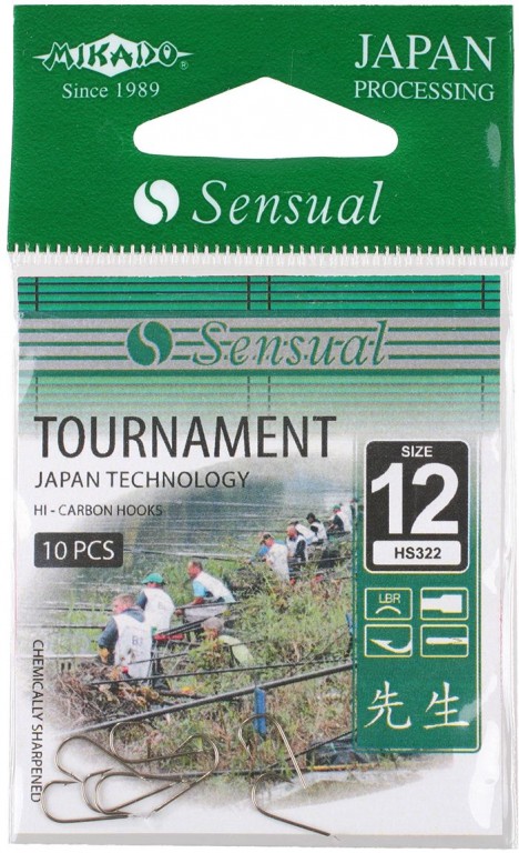 Háčky SENSUAL - TOURNAMENT vel. 22 LBR (světle hnědý ) - 10 ks
