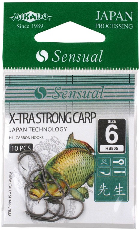 Háčky SENSUAL - X-TRA STRONG CARP vel. 14 DB očko - 10 ks