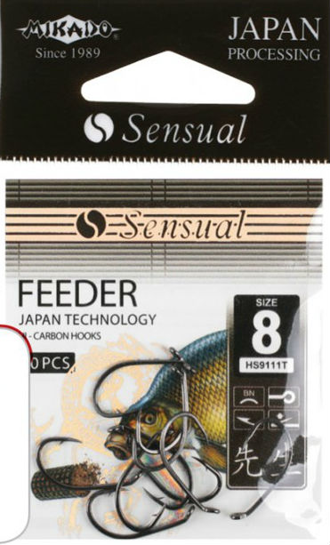 Háčky SENSUAL - FEEDER 9111T vel. 8 BN očko - 10 ks