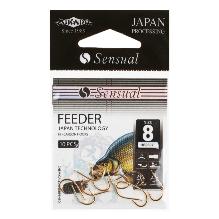 Háčky SENSUAL - FEEDER 9307F vel. 8 BN lopatka - 10 ks