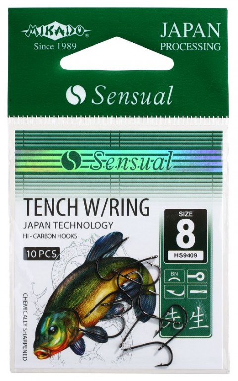 Háčky SENSUAL - TENCH vel. 12 BN očko - 10 ks