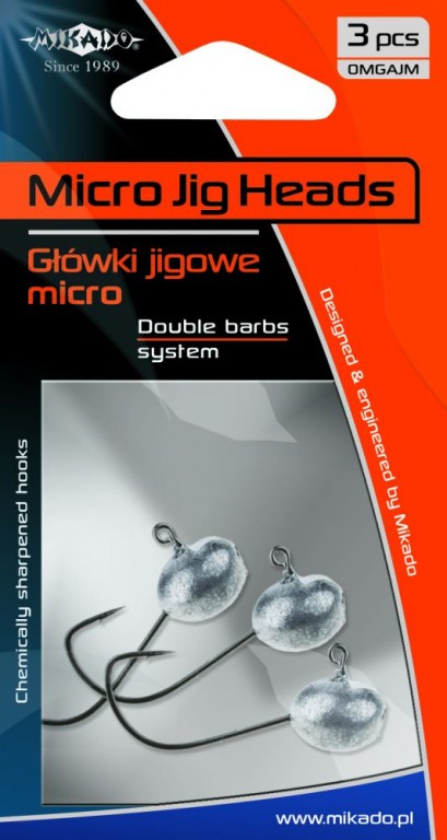 Jigové hlavičky MIKRO  BN 3g - vel. háčku 2 - 3 ks