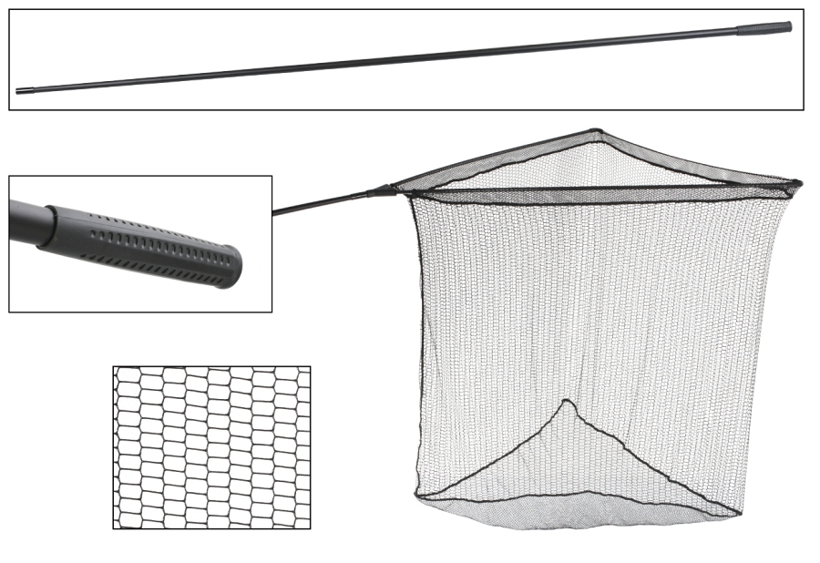 Kaprařský podběrák - INTRO CARP NET - jednodílná rukojeť