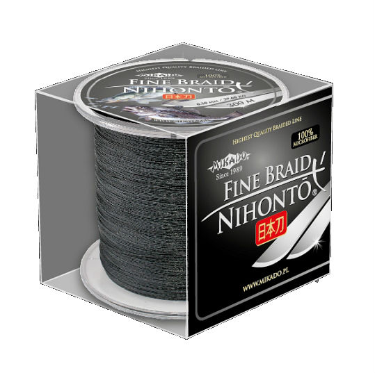 Pletená šňůra - LINE NIHONTO FINE BRAID  020 Černá 300M Nosnost : 16.60kg