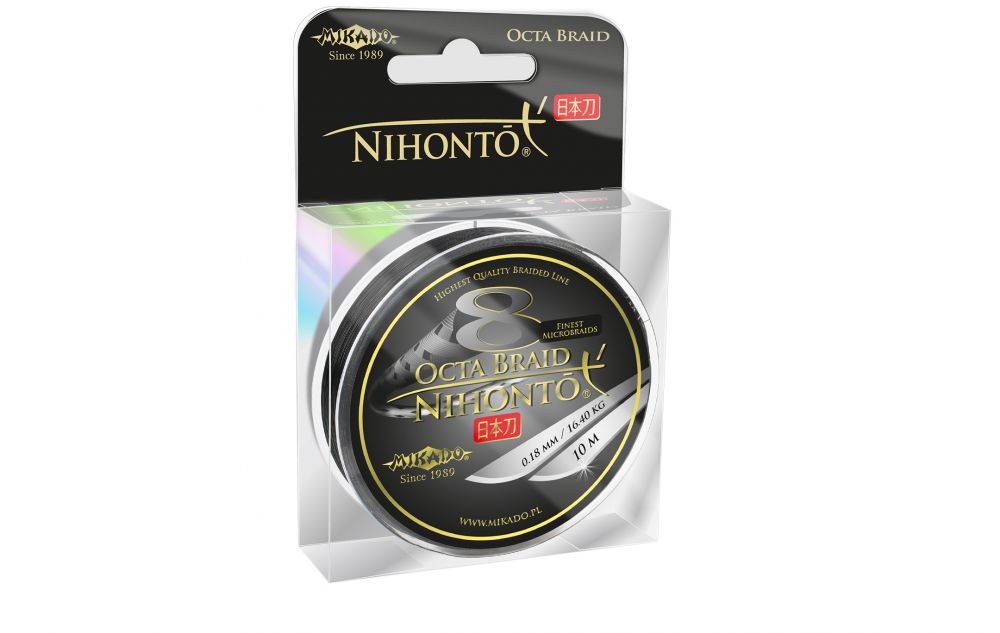 Pletená šňůra - NIHONTO OCTA BRAID  012 Černá 10M Nosnost : 8.90kg