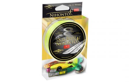 Pletená šňůra - NIHONTO OCTA BRAID  045 Žlutá 150M Nosnost: 44.50kg