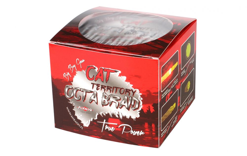 Pletená šňůra - CAT TERRITORY OCTA BRAID 060 Žlutá 600M
