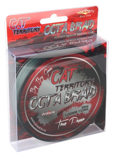 Pletená šňůra - CAT TERRITORY OCTA BRAID 1.0 Zelená 30M Nosnost: 132.00kg