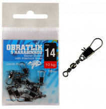 Giants fishing Obratlík s karabinkou Barrel Swivel with Interlock Snap no.8/14kg/10ks