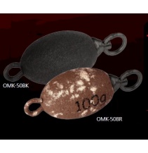 Olověná zátěž -  "CLONKER" (BLACK RUBBER - černá pogumovaná) - 300 g - 1 ks