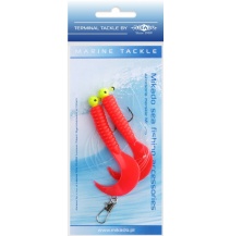 MOŘSKÁ SADA - PILK TWIST JIGHEAD RIG 7.5 cm - 2x3 g (červený)
