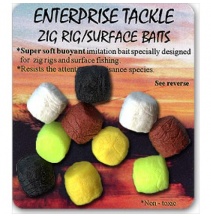 Enterprise zig rig nástrahy - Ultra plovoucí černé 10ks