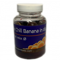 Mastodont Baits - Boilies Chill Banana v dipu 150ml mix průměrů