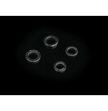 Kroužky - ROUND RIG RINGS 3.7 mm / BLACK MATT - bal.25ks