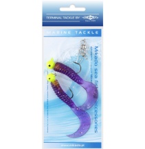 MOŘSKÁ SADA -PILK TWIST JIGHEAD RIG 7.5 cm - 2x6 g (fialový)