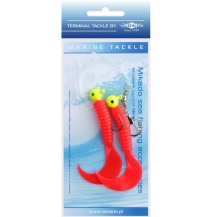 MOŘSKÁ SADA - PILK TWIST JIGHEAD RIG 7.5 cm - 2x6 g (červený)