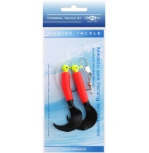 MOŘSKÁ SADA - PILK TWIST JIGHEAD RIG 7.5 cm - 2x3 g (červený/černý)