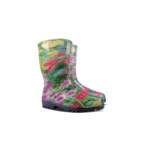 DEMAR - Dámské barevné holinky RAINNY PRINT  louka