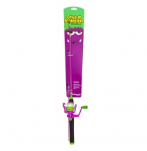 Dětský set prut s navijákem a vlascem Shakespeare Catch a Monster Purple Spin Set 1,40m