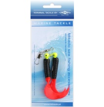 MOŘSKÁ SADA - PILK TWIST JIGHEAD RIG 7.5 cm - 2x3 g (černo/červený)