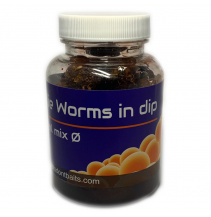 Mastodont Baits - Boilies Worms v dipu 150ml mix průměrů